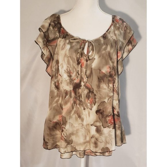 Larry Levine Signature Tops - Larry Levine Signature Women Layered Accordion Top  2X